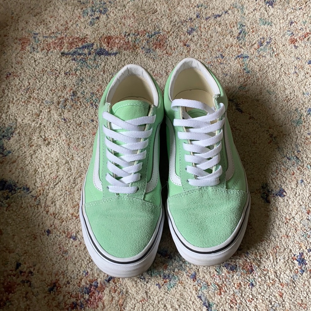 Mint green old skool vans